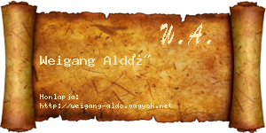 Weigang Aldó névjegykártya